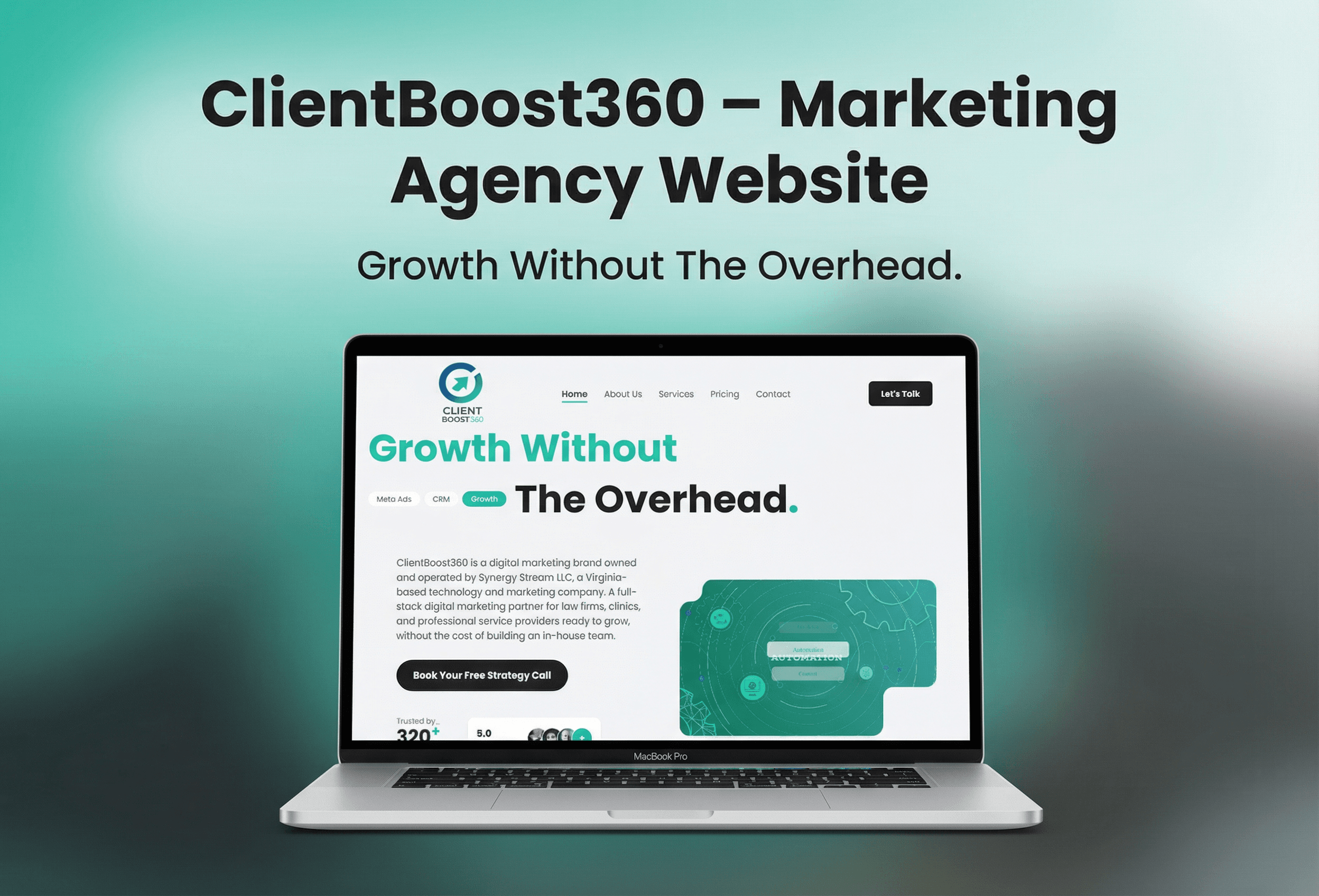 ClinetBoost360 - Marketing Agency Website (Next.js + GSAP)
