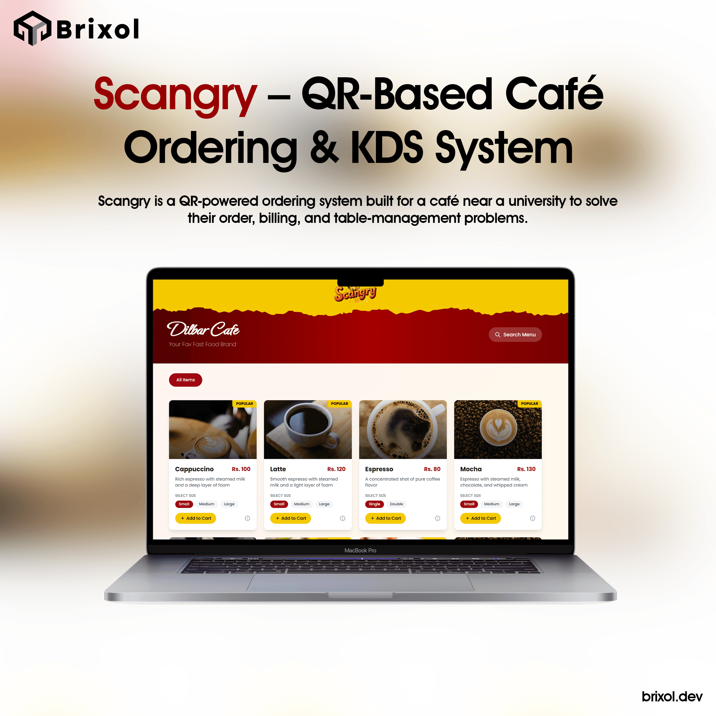 Scangry - QR-Based Café Ordering & KDS System (Next.js + MongoDB)
